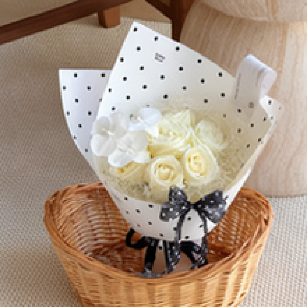 The Florist Supply Shop - Doğal Yaprak Dokulu Kraft Kağıt Buket