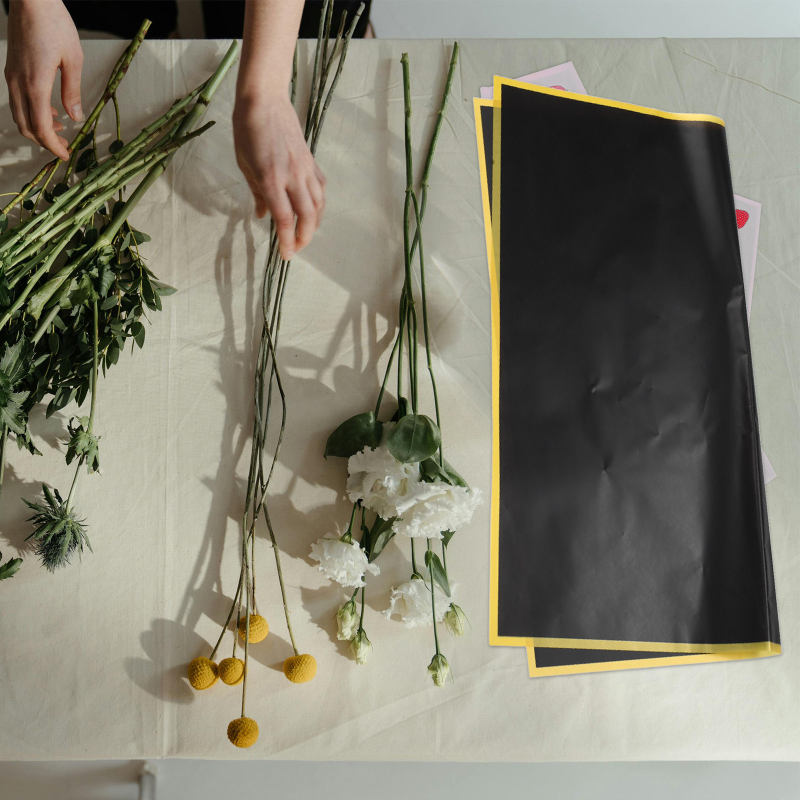 The Florist Supply Shop - 20 Adet Altın Kenarlı Su Geçirmez
