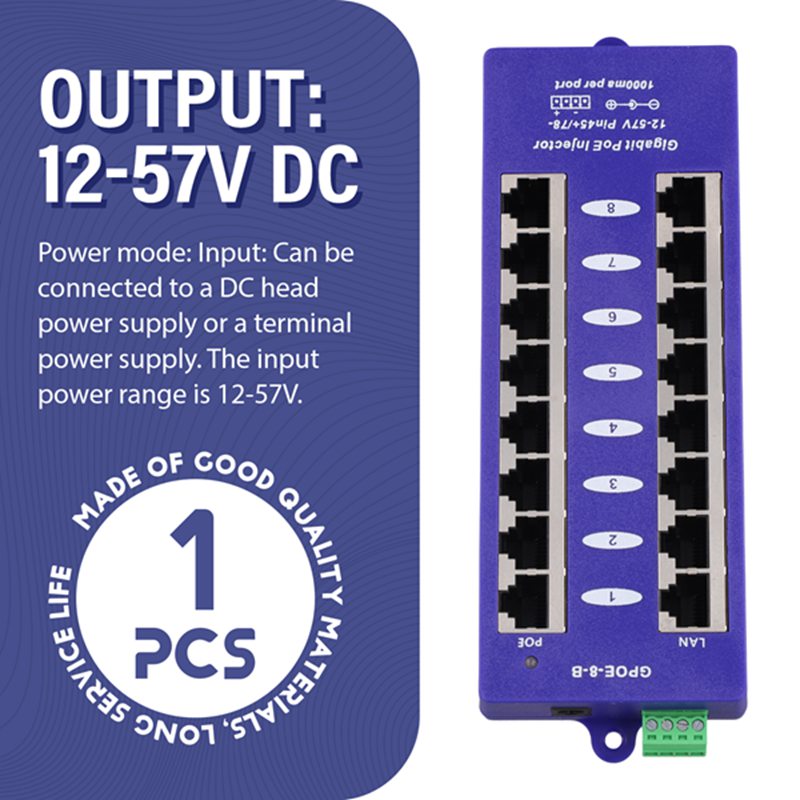 Yeni 802.3af Mid-Span PoE Enje - B&J Florist Supply Nyc incelemesi ve fiyatı